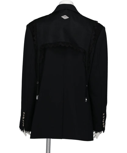 GARTER COLLAR PEAKED LAPEL JACKET