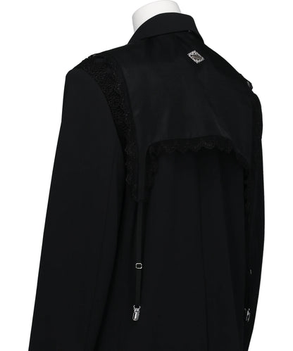 GARTER COLLAR PEAKED LAPEL JACKET