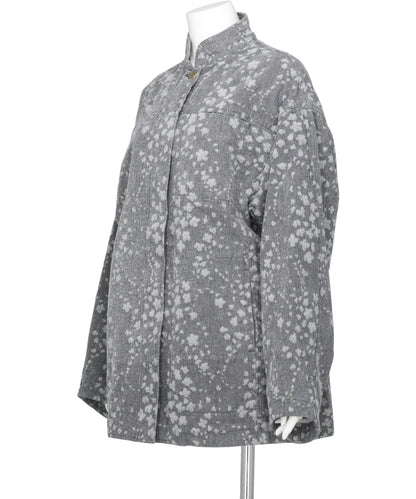 FLORAL JACQUARD DENIM JACKET