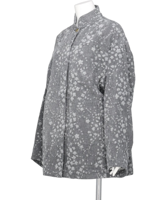 FLORAL JACQUARD DENIM JACKET