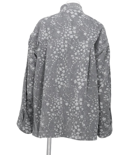 FLORAL JACQUARD DENIM JACKET