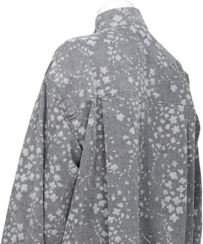 FLORAL JACQUARD DENIM JACKET