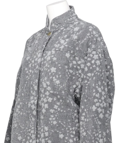FLORAL JACQUARD DENIM JACKET