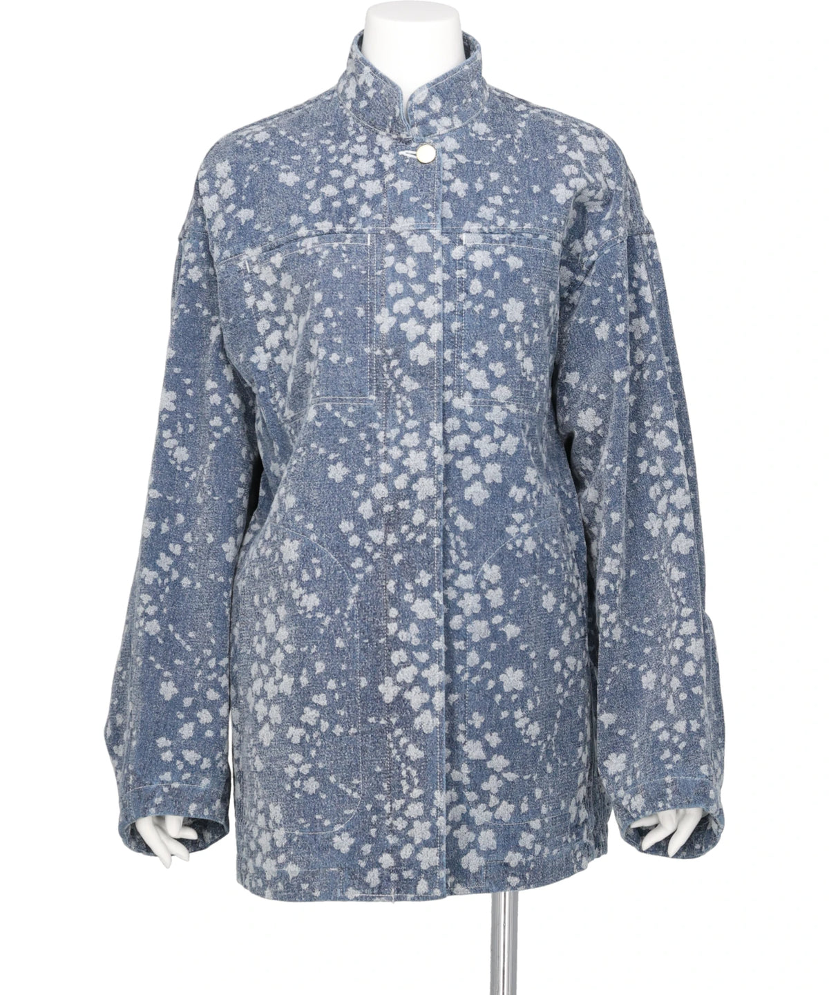 FLORAL JACQUARD DENIM JACKET