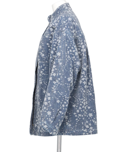 FLORAL JACQUARD DENIM JACKET