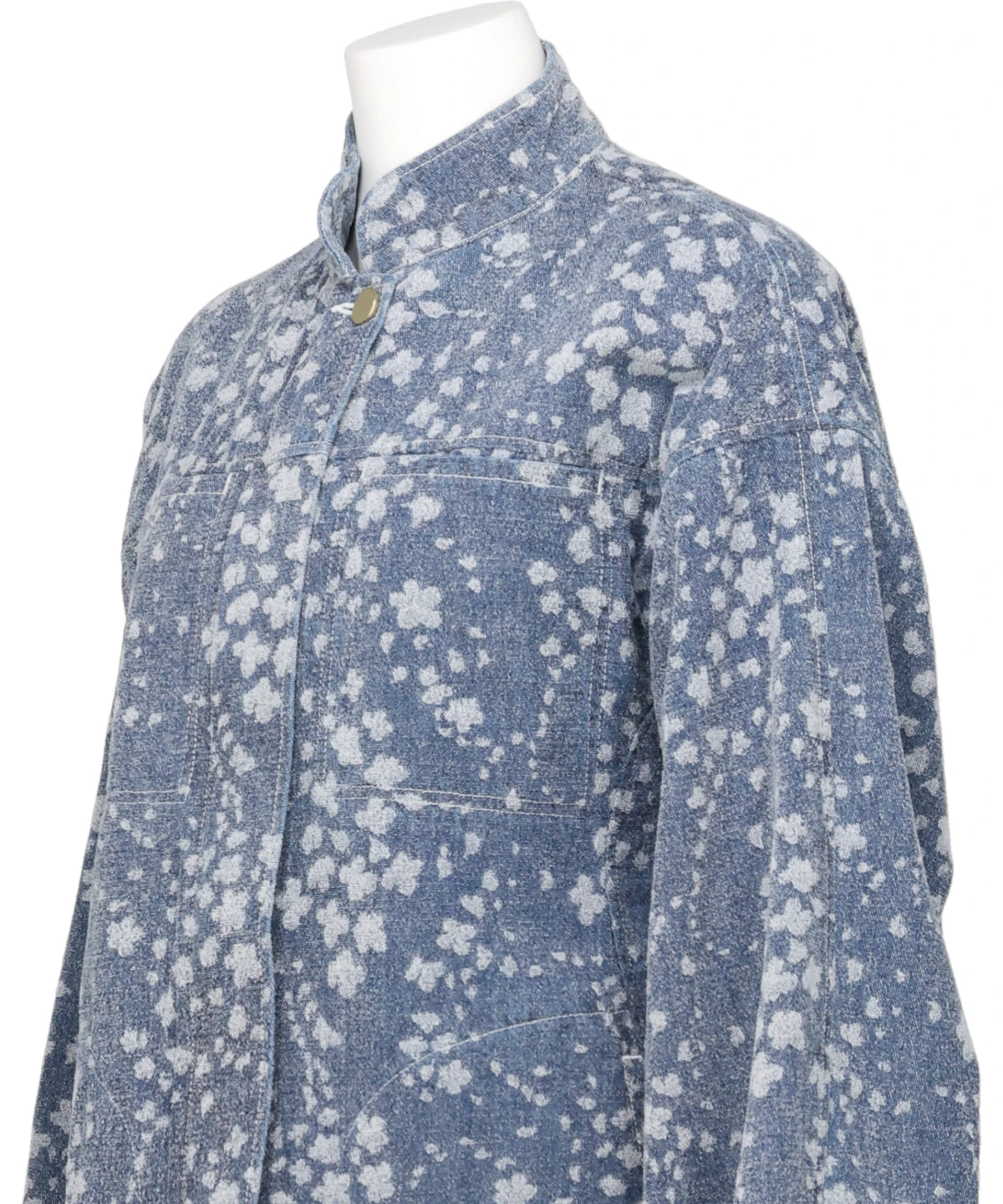 FLORAL JACQUARD DENIM JACKET