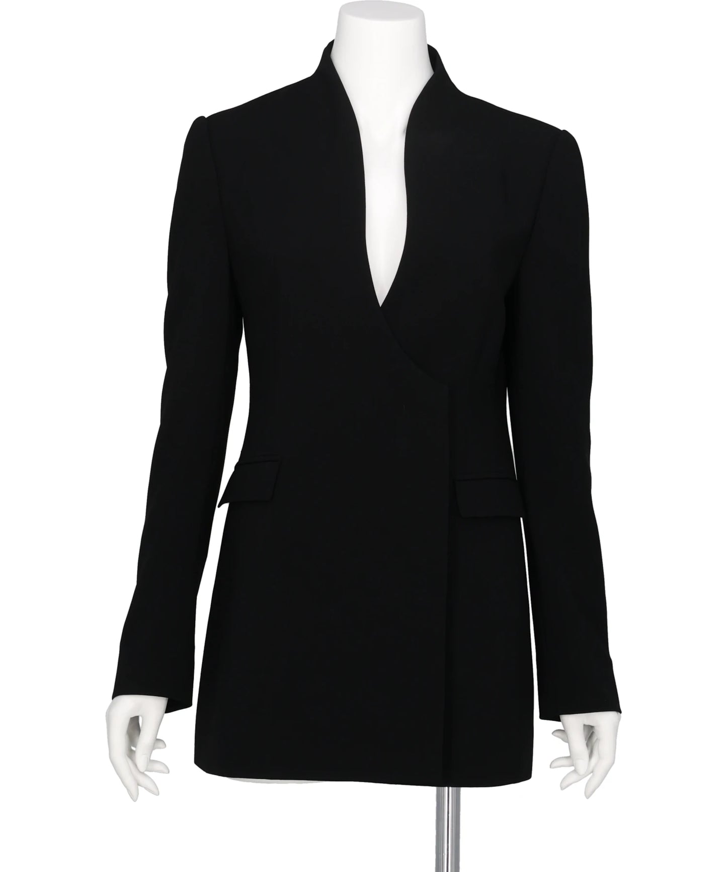 Mame Kurogouchi(マメクロゴウチ) 2026SS TRIACETATE POLYESTER COLLARLESS DOUBLE MM26SS-JK601