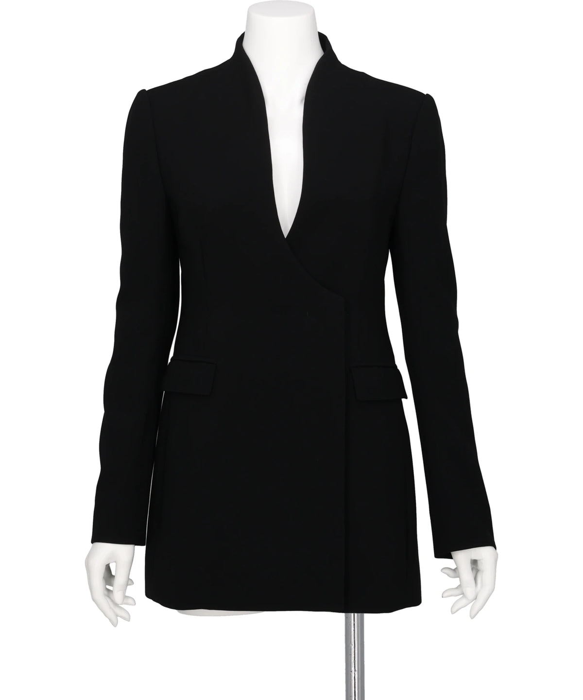 Mame Kurogouchi(マメクロゴウチ) 2026AW TRIACETATE COLLARLESS DOUBLE BREASTEDSUIT JACKET MM26FW-JK601