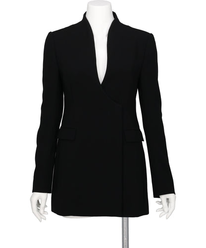 Mame Kurogouchi(マメクロゴウチ) 2026AW TRIACETATE COLLARLESS DOUBLE BREASTEDSUIT JACKET MM26FW-JK601