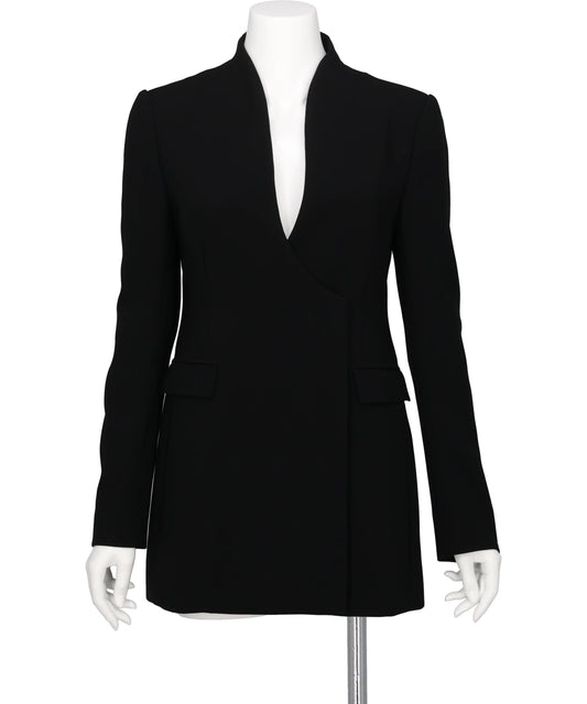 Mame Kurogouchi(マメクロゴウチ) 2026AW TRIACETATE COLLARLESS DOUBLE BREASTEDSUIT JACKET MM26FW-JK601