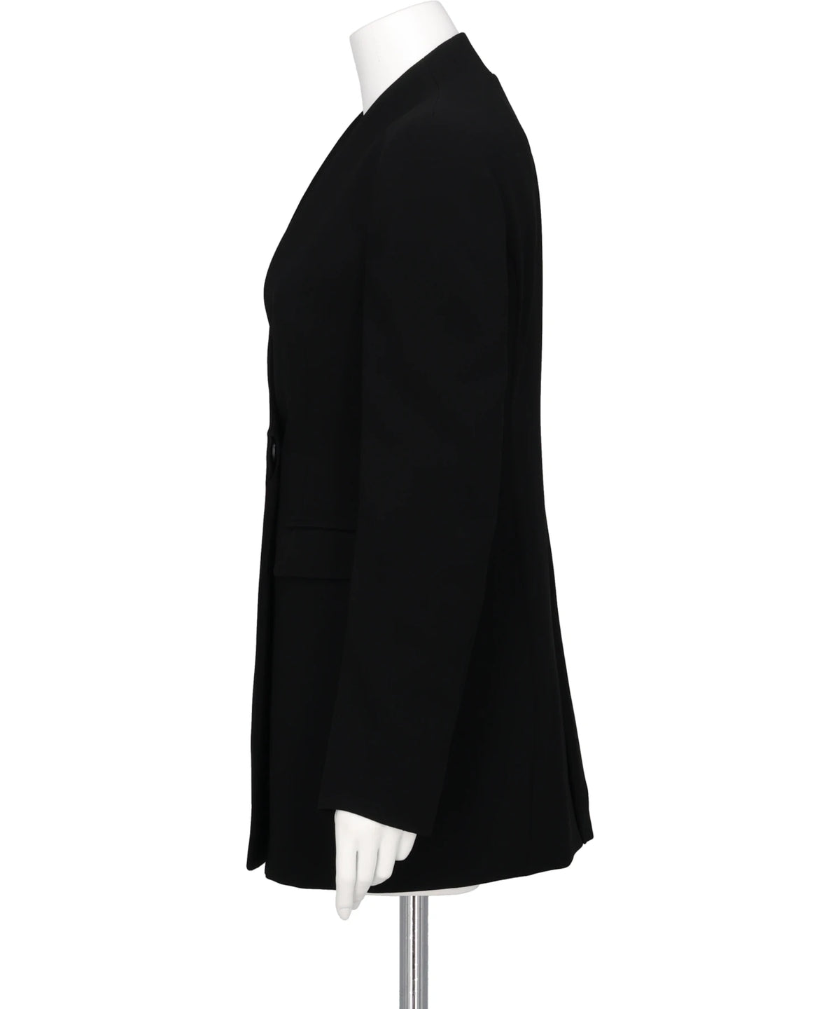 TRIACETATE COLLARLESS DOUBLE-BREASTED SUIT JACKET