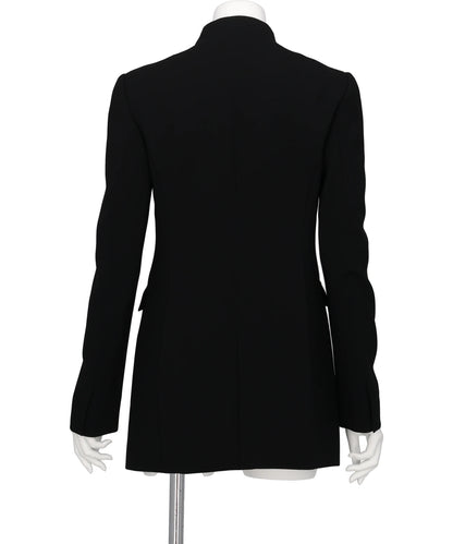 TRIACETATE COLLARLESS DOUBLE-BREASTED SUIT JACKET