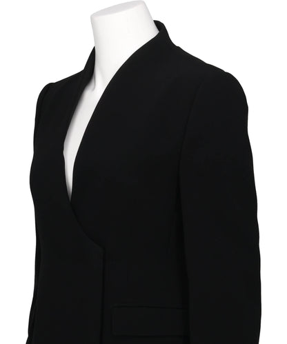 TRIACETATE COLLARLESS DOUBLE-BREASTED SUIT JACKET