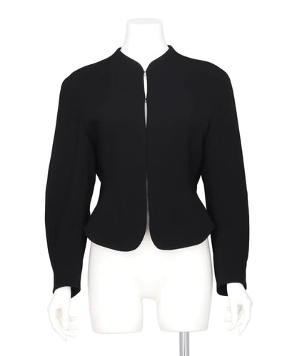 TRIACETATE POLYESTER COLLARLESS JACKET