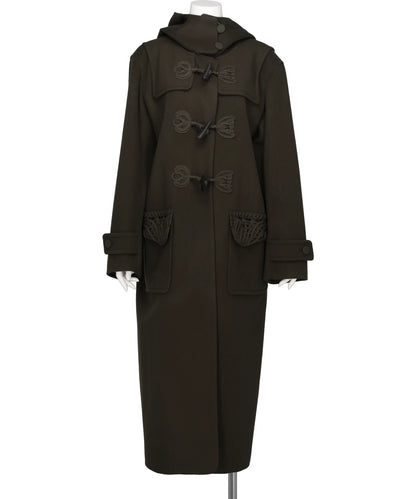 CORDING EMBROIDERY DUFFLE COAT