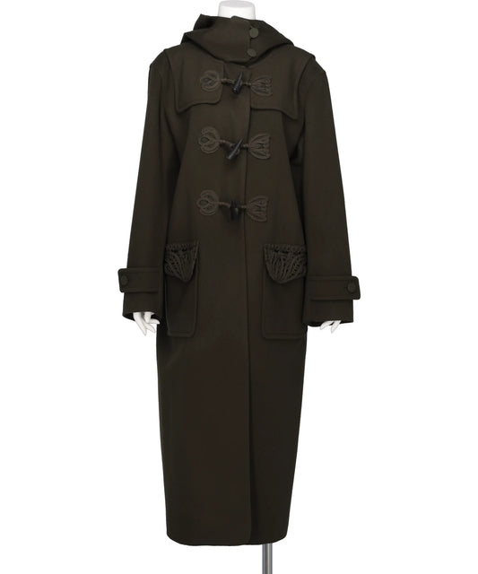 CORDING EMBROIDERY DUFFLE COAT