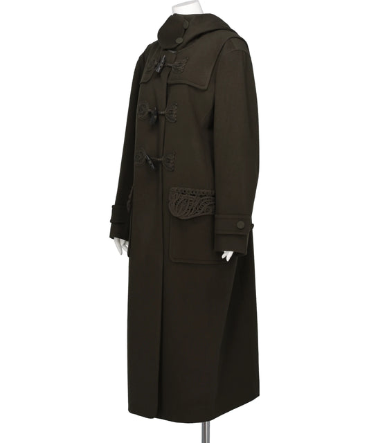 CORDING EMBROIDERY DUFFLE COAT