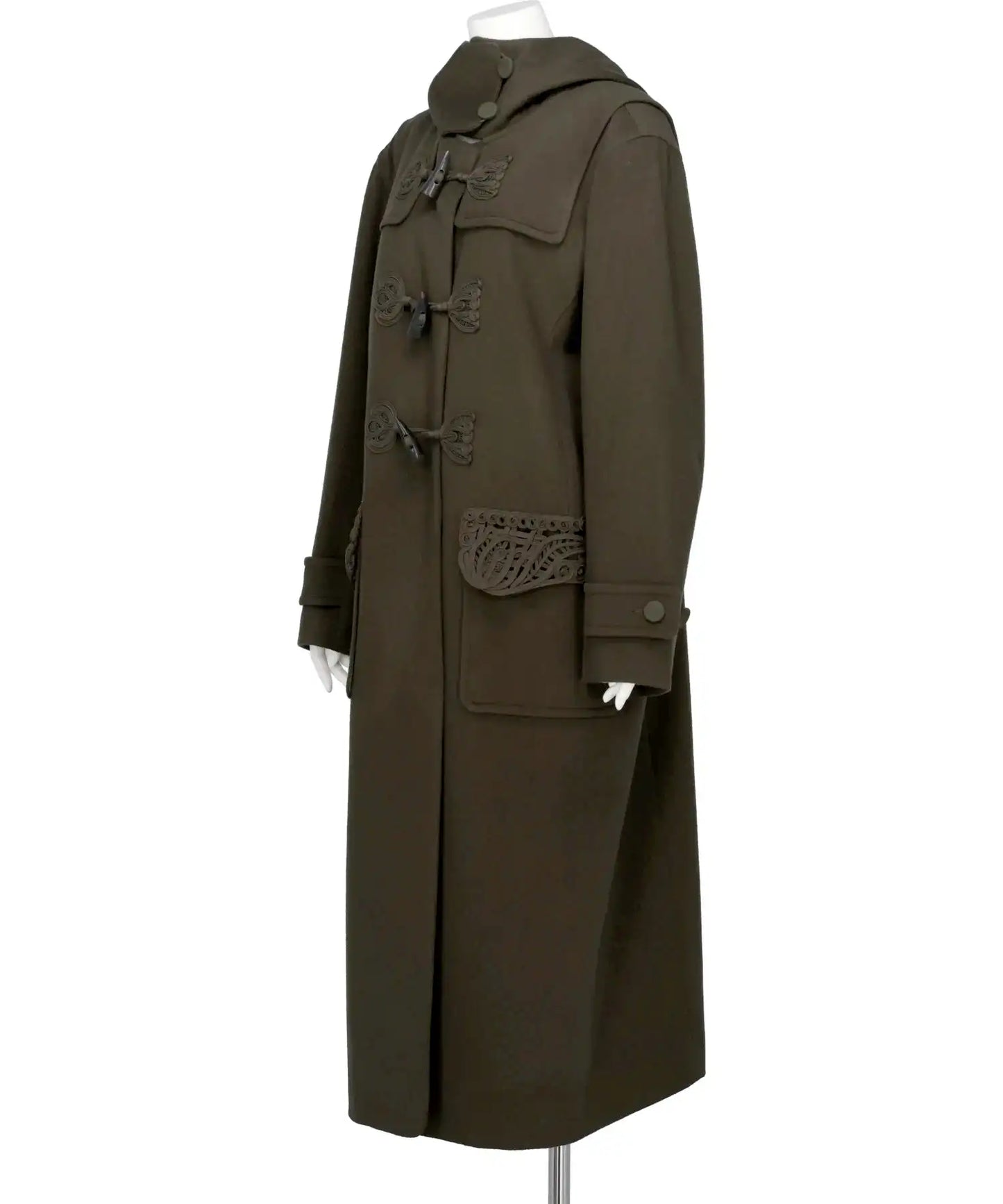 CORDING EMBROIDERY DUFFLE COAT