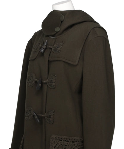 CORDING EMBROIDERY DUFFLE COAT