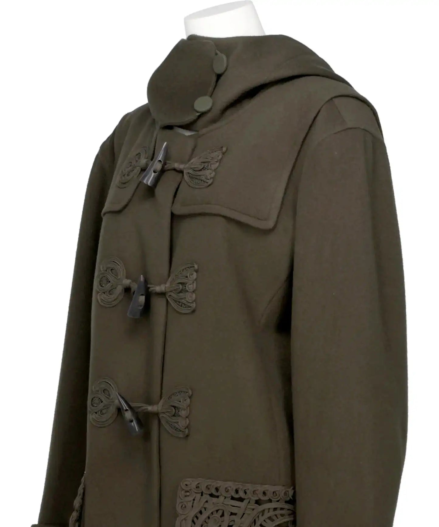 CORDING EMBROIDERY DUFFLE COAT