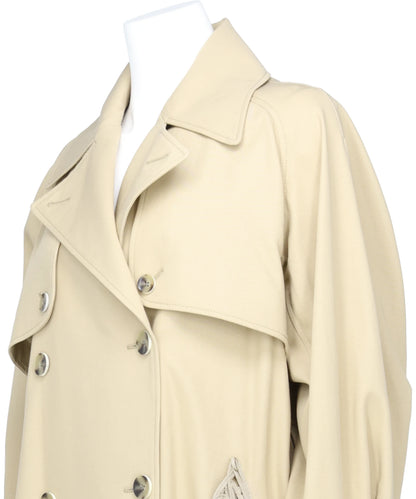 CORDING EMBROIDERY DETAILED TRENCH COAT