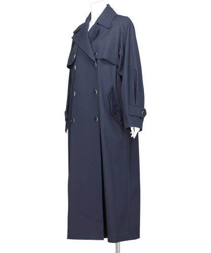 CORDING EMBROIDERY DETAILED TRENCH COAT