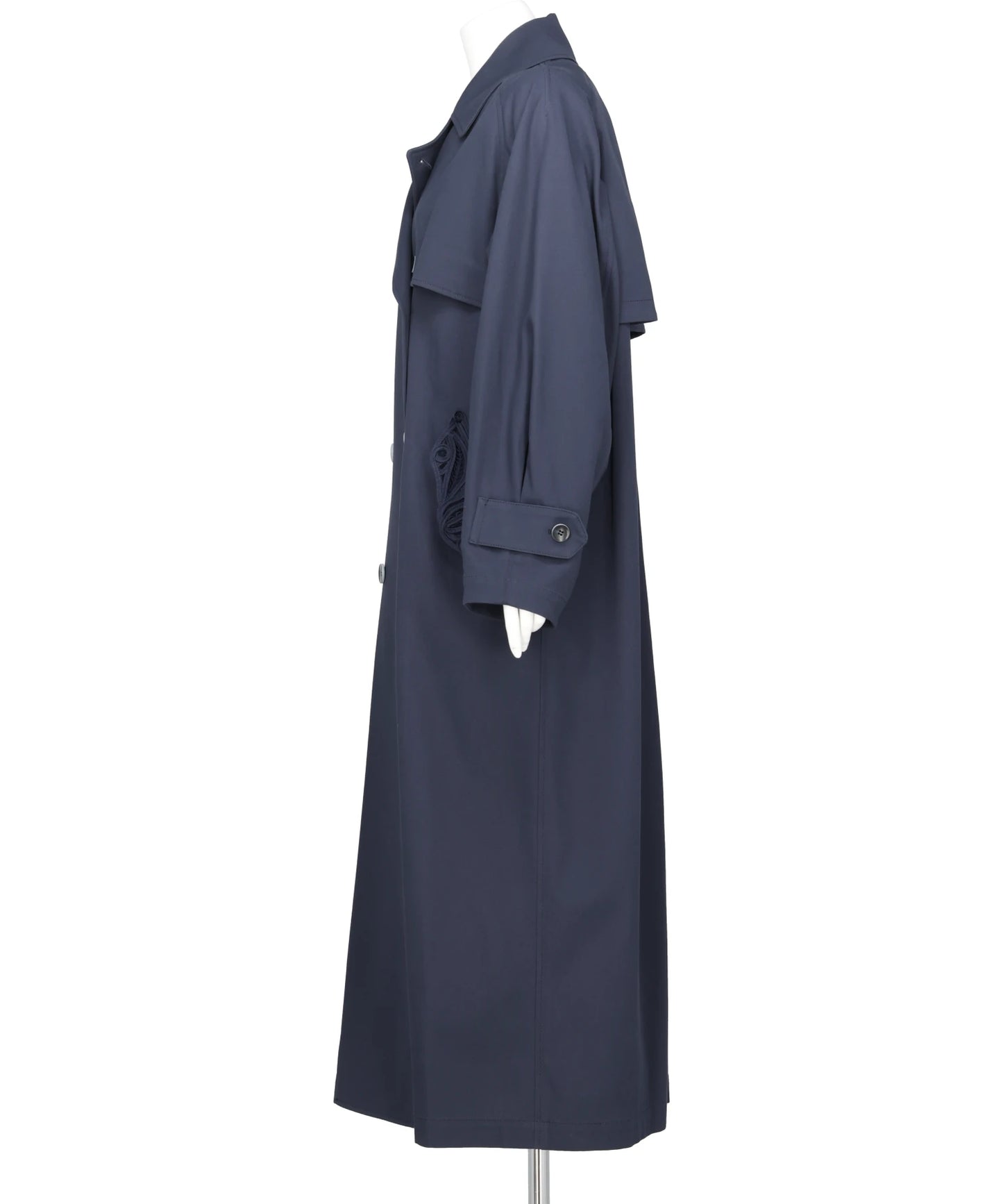 CORDING EMBROIDERY DETAILED TRENCH COAT