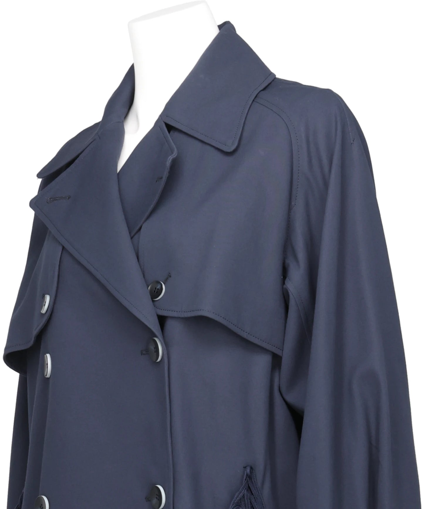 CORDING EMBROIDERY DETAILED TRENCH COAT