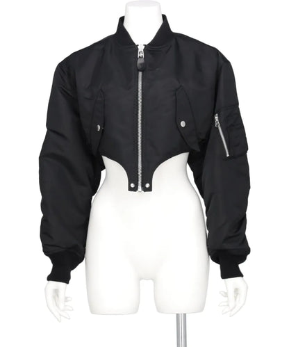 NYLON TWILL CUTTING BOMBER JACKET