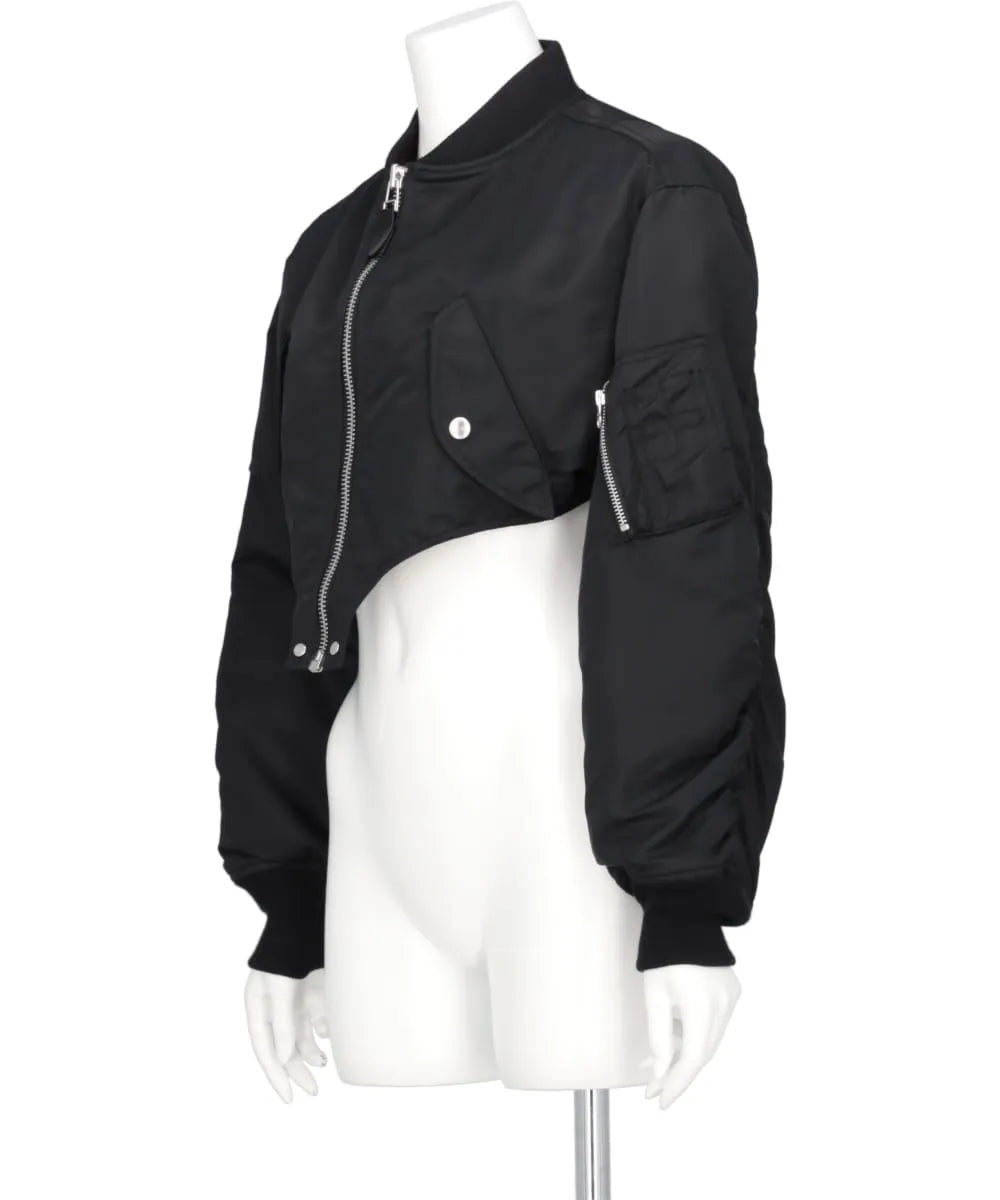 NYLON TWILL CUTTING BOMBER JACKET