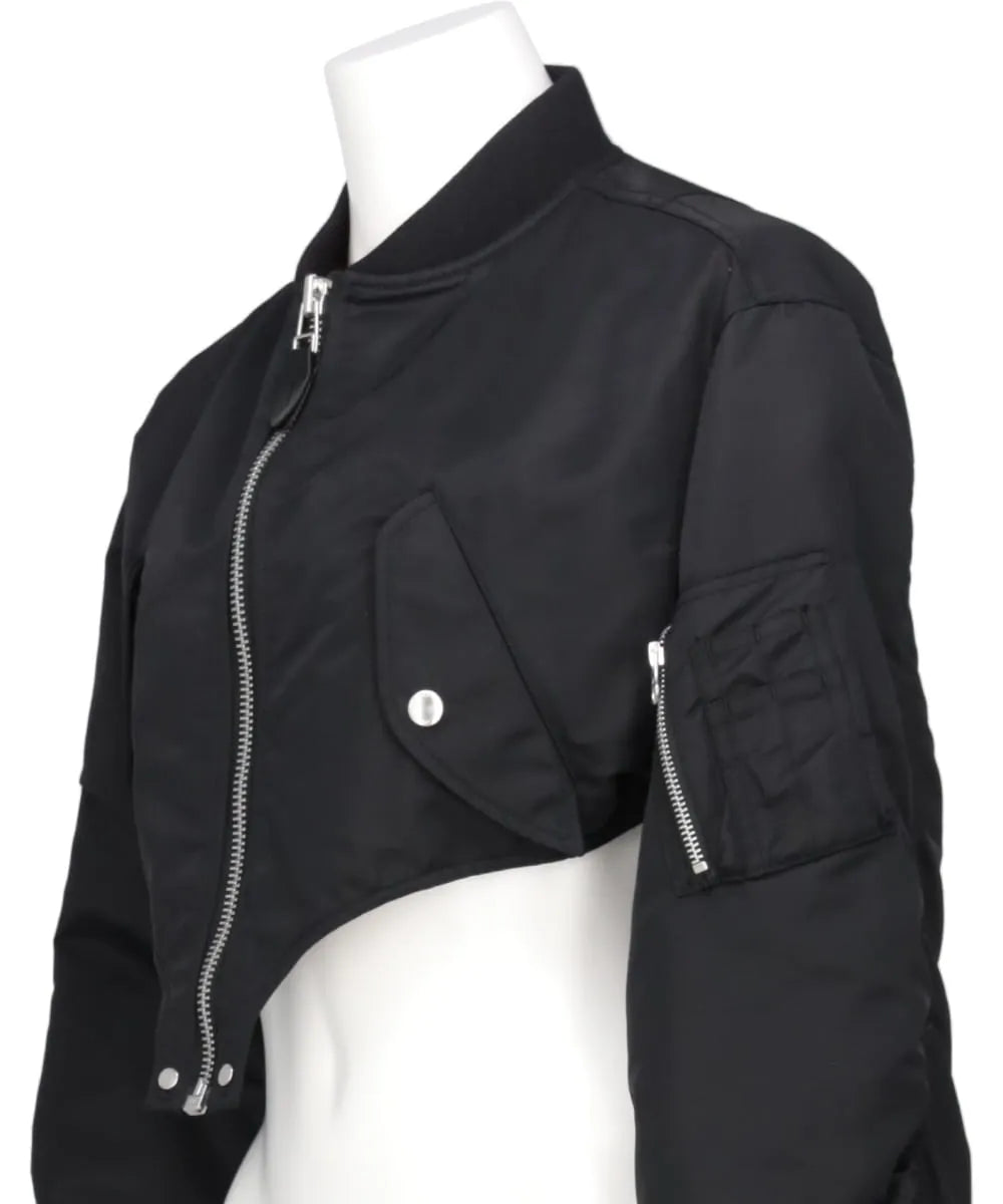 NYLON TWILL CUTTING BOMBER JACKET