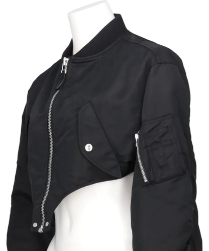 NYLON TWILL CUTTING BOMBER JACKET