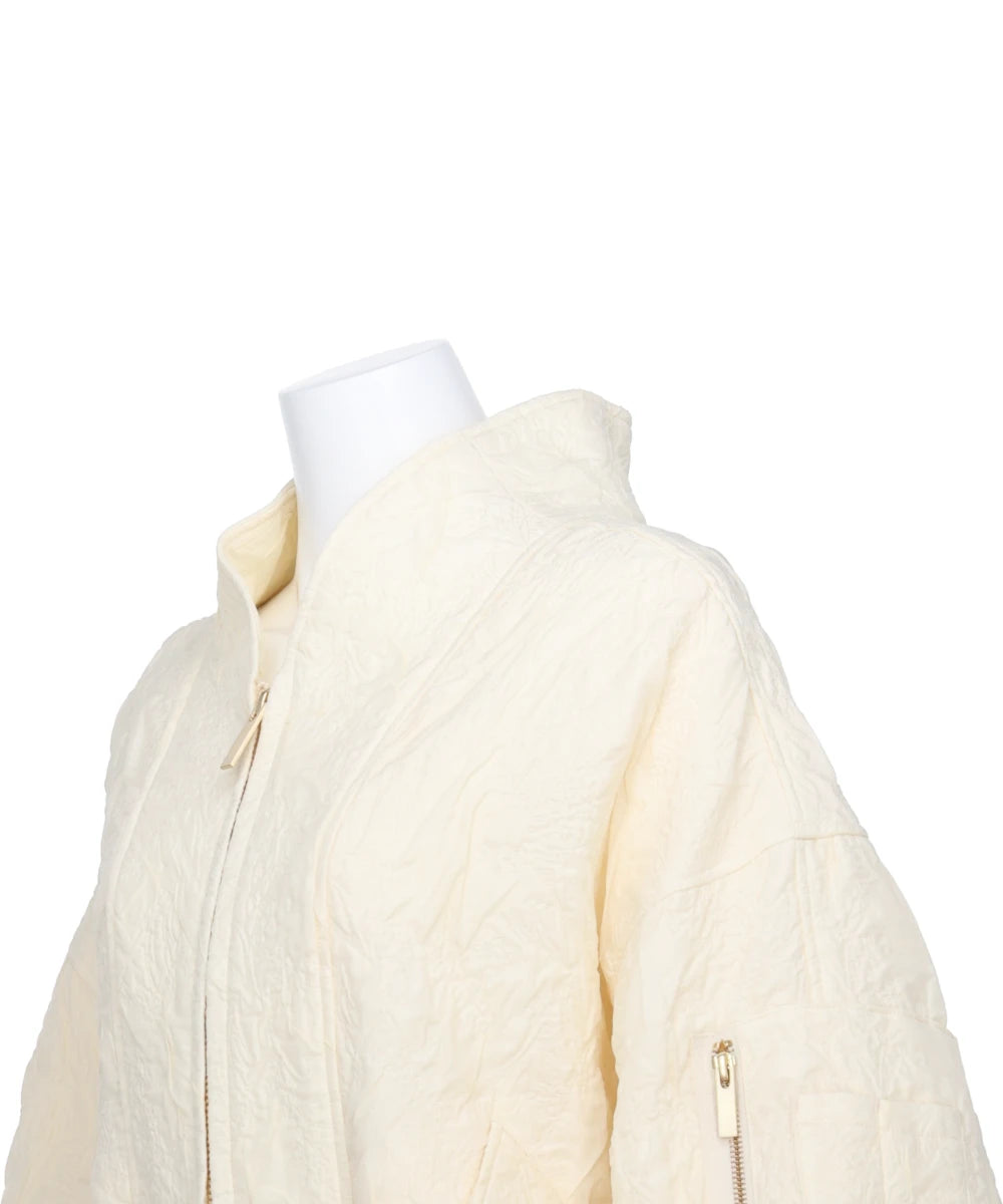 FLORAL JACQUARD TRIPLE CLOTH JACKET