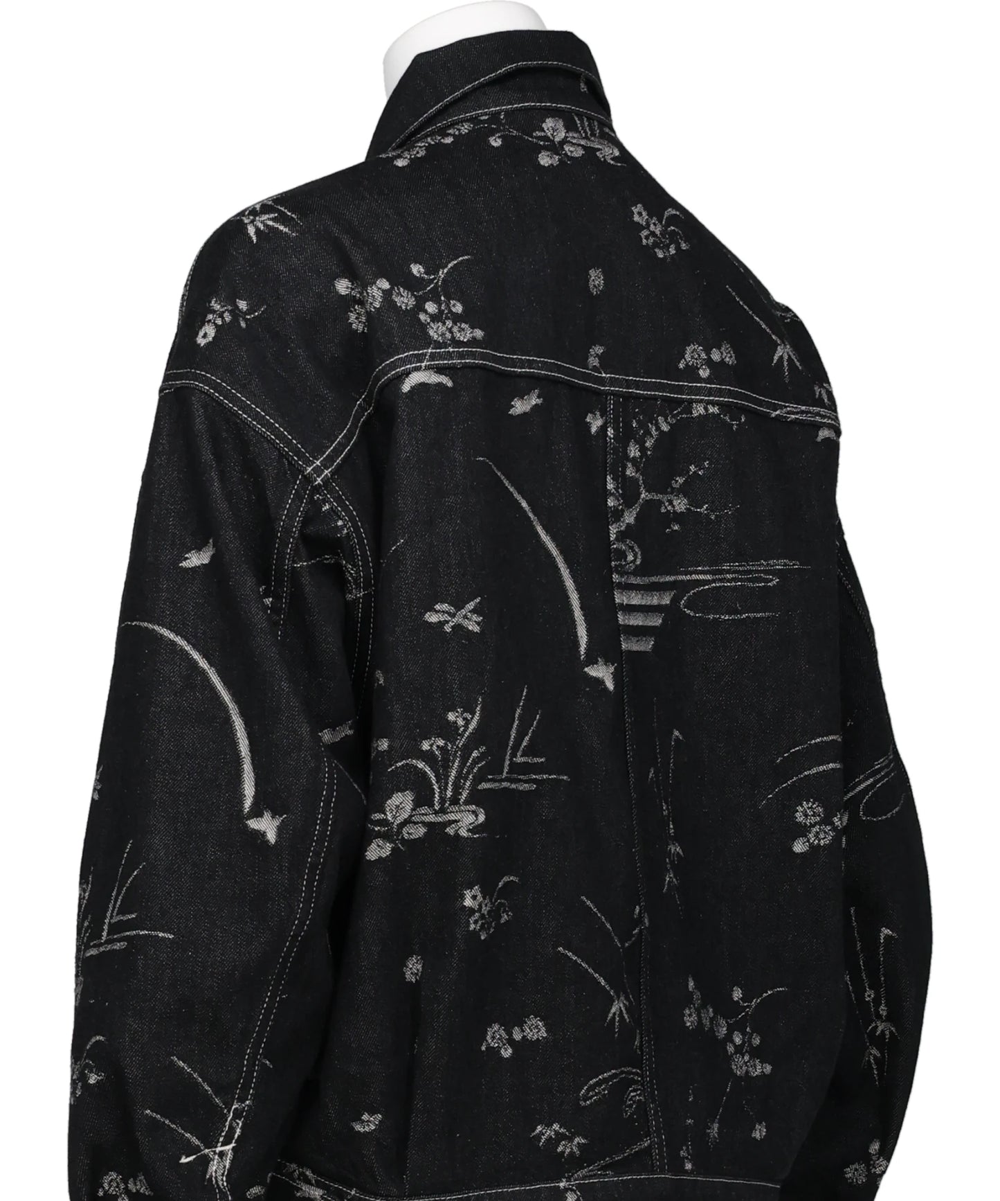 NATURE PATTERN JACQUARDSHORT DENIM JACKET
