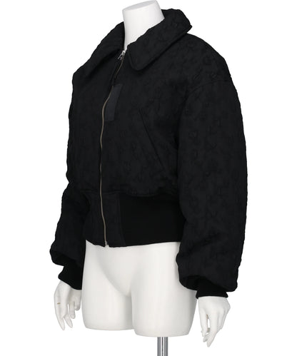 FLORAL JACQUARD BOMBER JACKET