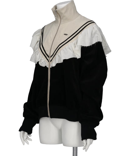FRILL CORDUROY TRACK JACKET