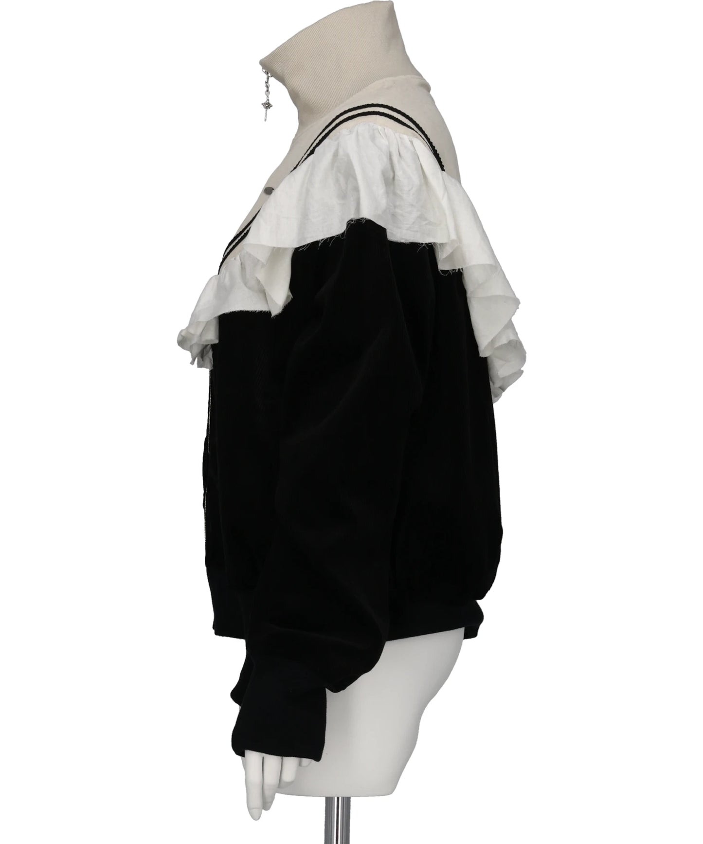 FRILL CORDUROY TRACK JACKET
