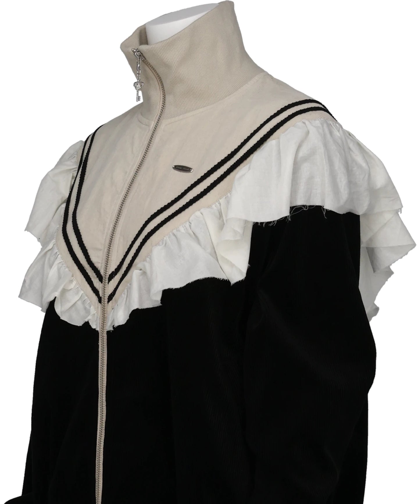 FRILL CORDUROY TRACK JACKET