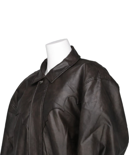 FAUX LEATHER BOMBER JACKET