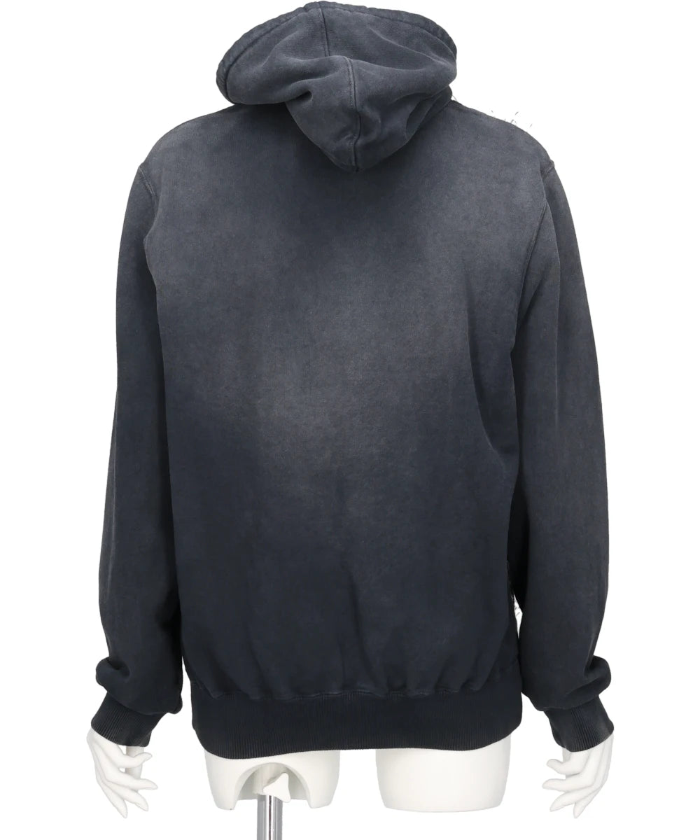 EMBROIDERED CHAIN ZIP-UP HOODIE