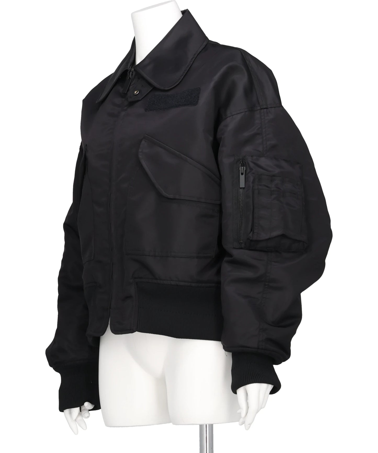 NYLON TWILL 3D EMBROIDERY FLIGHT JACKET