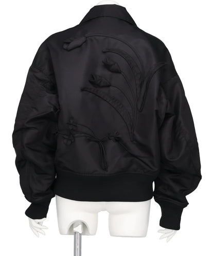 NYLON TWILL 3D EMBROIDERY FLIGHT JACKET