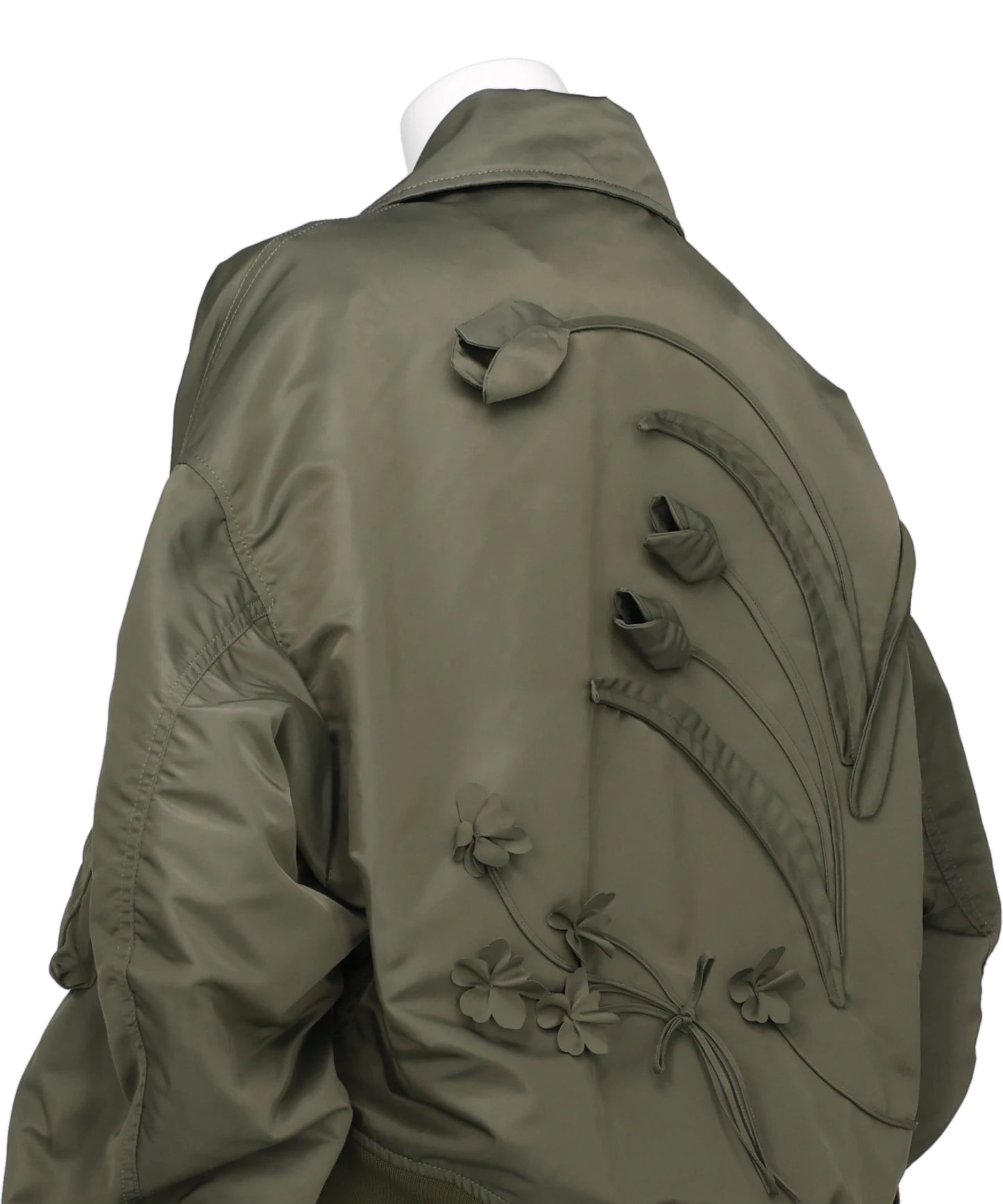 NYLON TWILL 3D EMBROIDERY FLIGHT JACKET