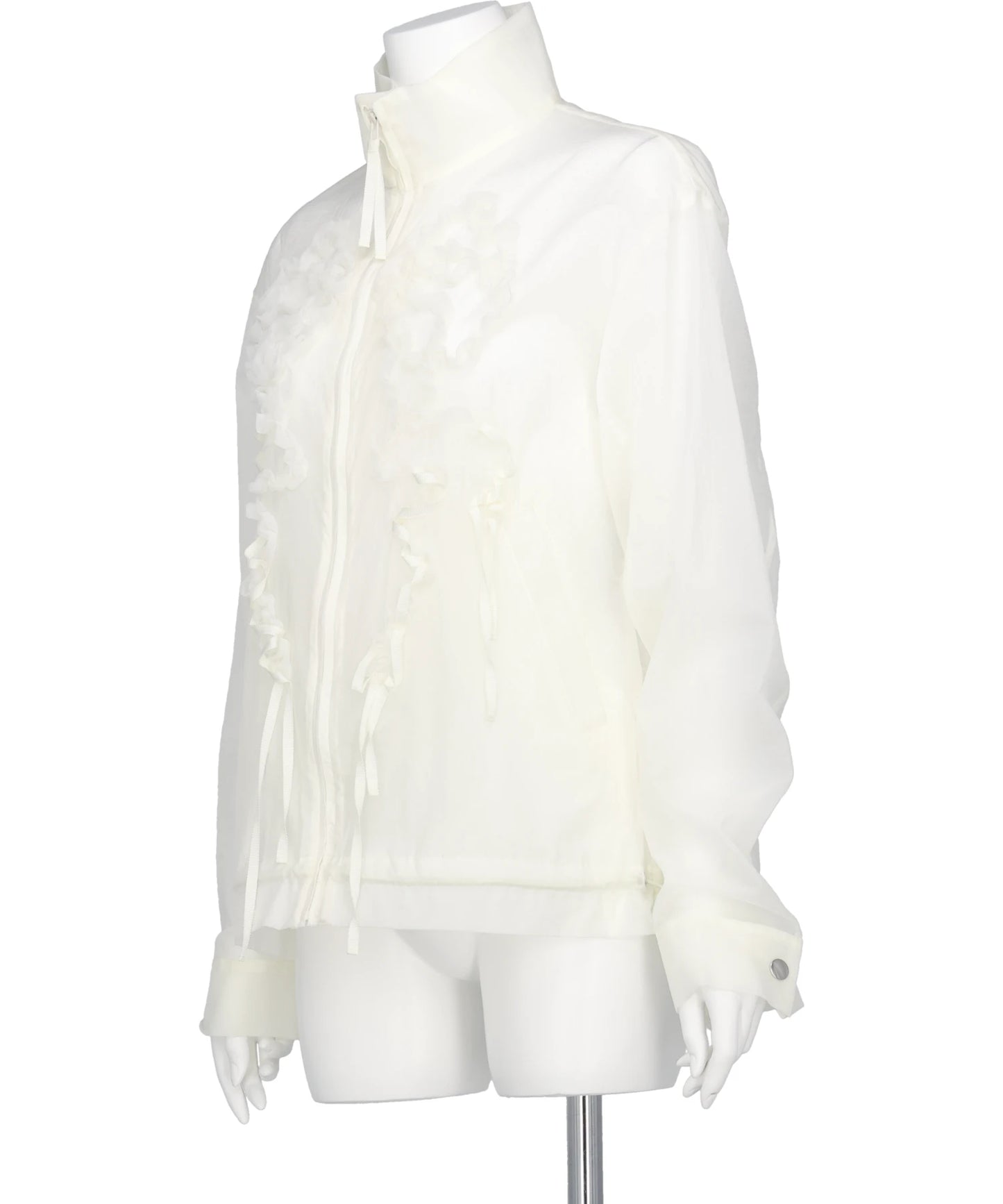 RIBBON TULLE EMBROIDERY WIND BREAKER