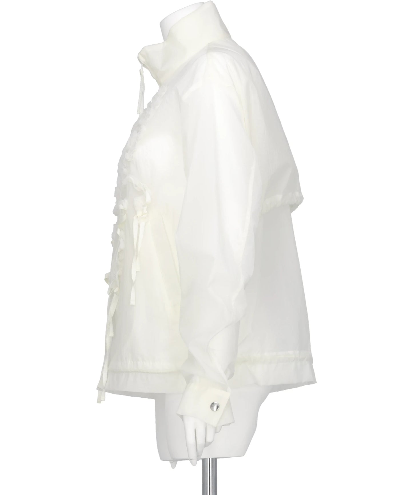 RIBBON TULLE EMBROIDERY WIND BREAKER