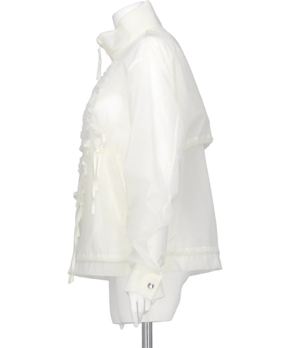 RIBBON TULLE EMBROIDERY WIND BREAKER