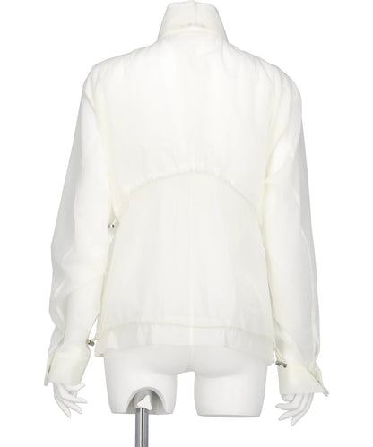 RIBBON TULLE EMBROIDERY WIND BREAKER