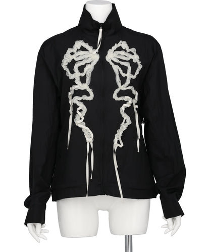 RIBBON TULLE EMBROIDERY WIND BREAKER