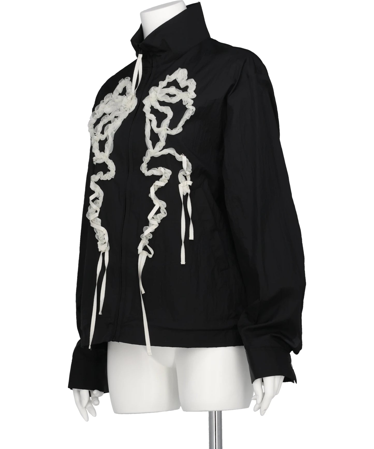 RIBBON TULLE EMBROIDERY WIND BREAKER