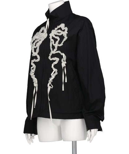RIBBON TULLE EMBROIDERY WIND BREAKER